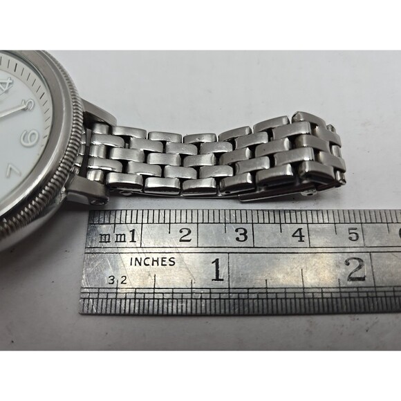 Fossil Bridgette AM4305 Womens Watch Silver Tone 42mm Date New Battery Sz. Small - Picture 9 of 11